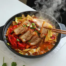 辣白菜五花肉锅